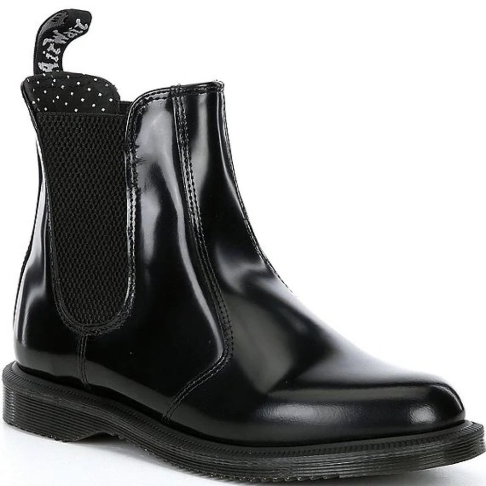 Dr Martens Flora Polished Leather Chelsea Boots Size 9
